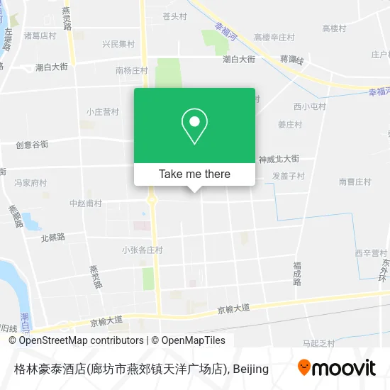 格林豪泰酒店(廊坊市燕郊镇天洋广场店) map