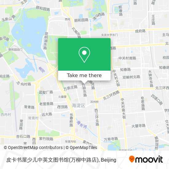 皮卡书屋少儿中英文图书馆(万柳中路店) map