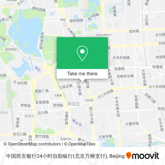 中国民生银行24小时自助银行(北京万柳支行) map
