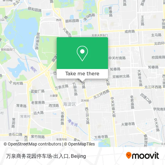 万泉商务花园停车场-出入口 map