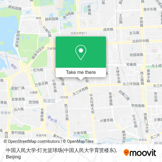 中国人民大学-灯光篮球场(中国人民大学育贤楼东) map