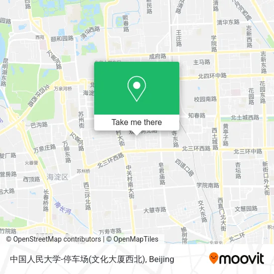 中国人民大学-停车场(文化大厦西北) map