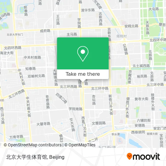 北京大学生体育馆 map
