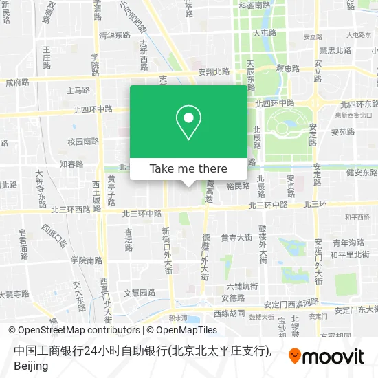 中国工商银行24小时自助银行(北京北太平庄支行) map