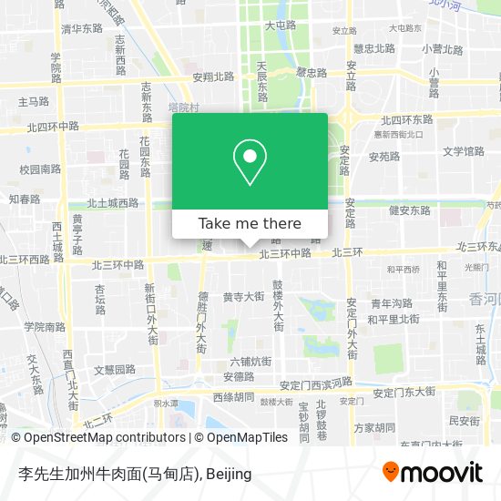 李先生加州牛肉面(马甸店) map