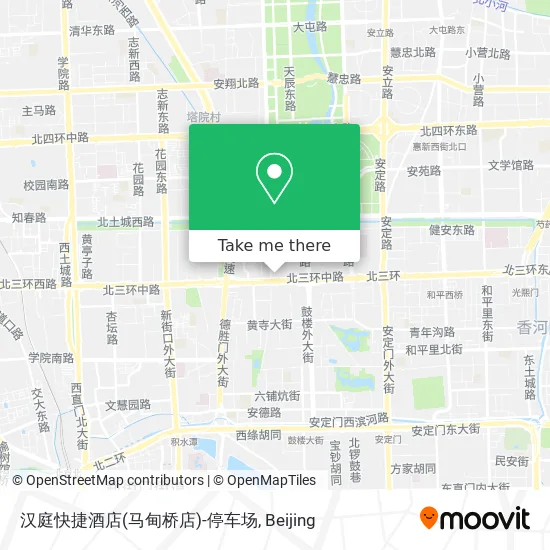 汉庭快捷酒店(马甸桥店)-停车场 map