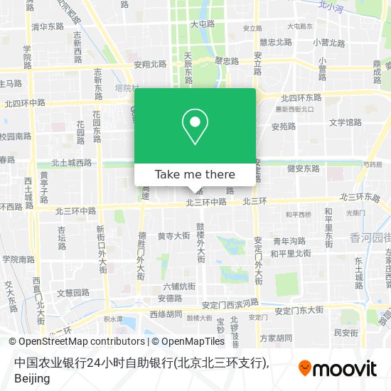 中国农业银行24小时自助银行(北京北三环支行) map