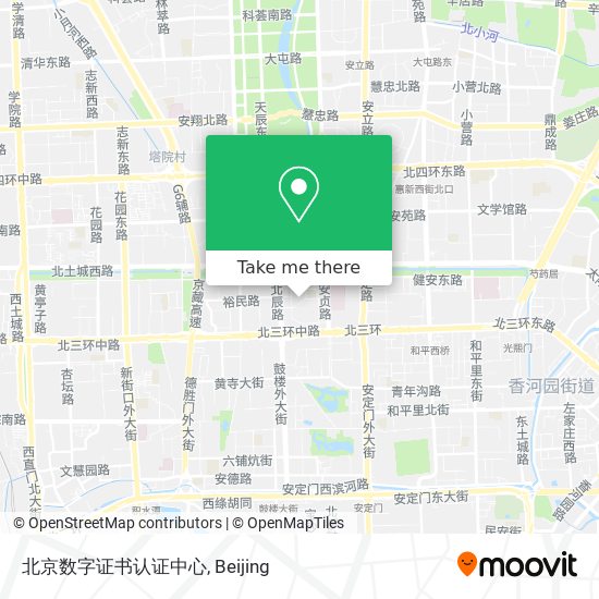 北京数字证书认证中心 map
