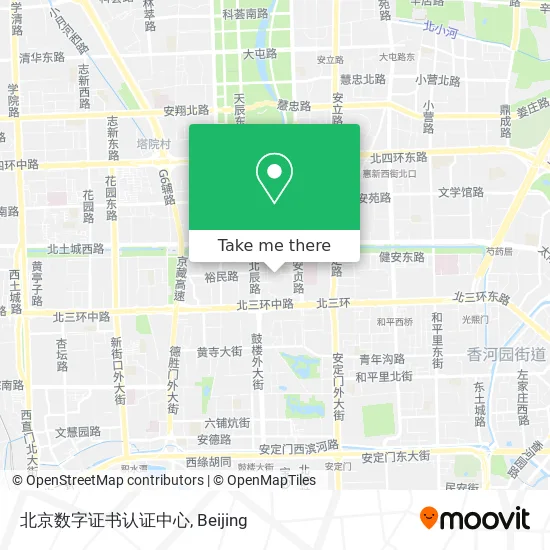 北京数字证书认证中心 map