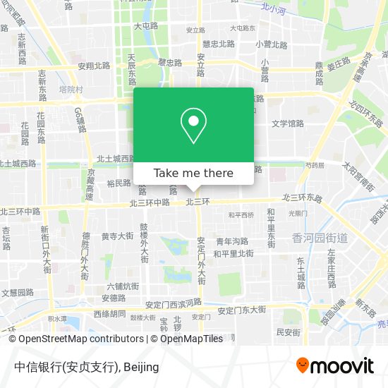 中信银行(安贞支行) map