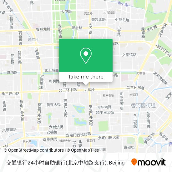 交通银行24小时自助银行(北京中轴路支行) map