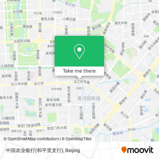 中国农业银行(和平里支行) map