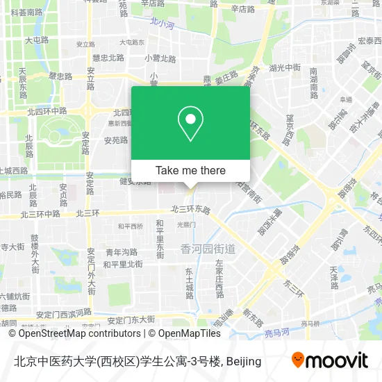 北京中医药大学(西校区)学生公寓-3号楼 map
