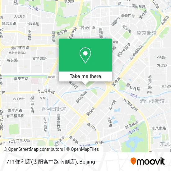 711便利店(太阳宫中路南侧店) map