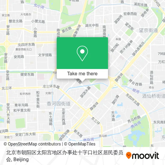 北京市朝阳区太阳宫地区办事处十字口社区居民委员会 map