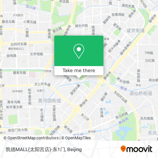 凯德MALL(太阳宫店)-东1门 map