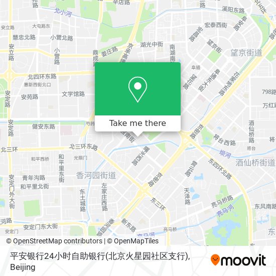 平安银行24小时自助银行(北京火星园社区支行) map