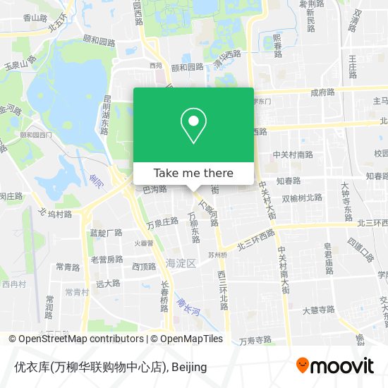 优衣库(万柳华联购物中心店) map