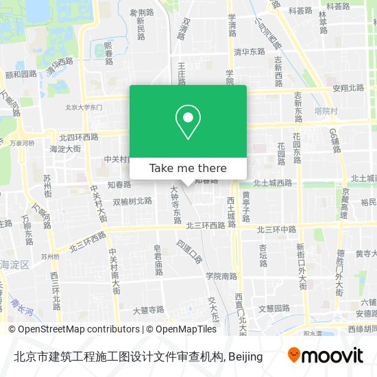 北京市建筑工程施工图设计文件审查机构 map