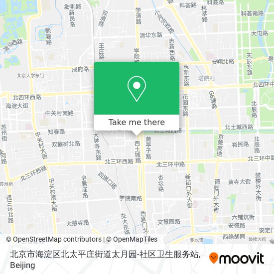 北京市海淀区北太平庄街道太月园-社区卫生服务站 map