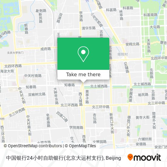 中国银行24小时自助银行(北京大运村支行) map