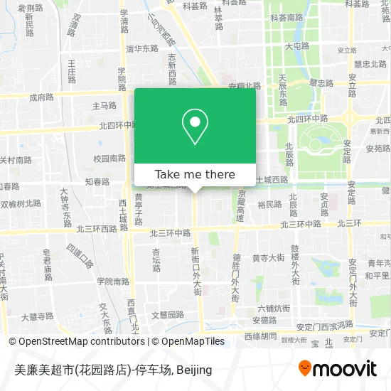 美廉美超市(花园路店)-停车场 map