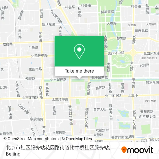 北京市社区服务站花园路街道牤牛桥社区服务站 map