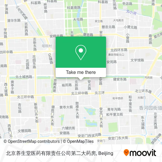 北京养生堂医药有限责任公司第二大药房 map