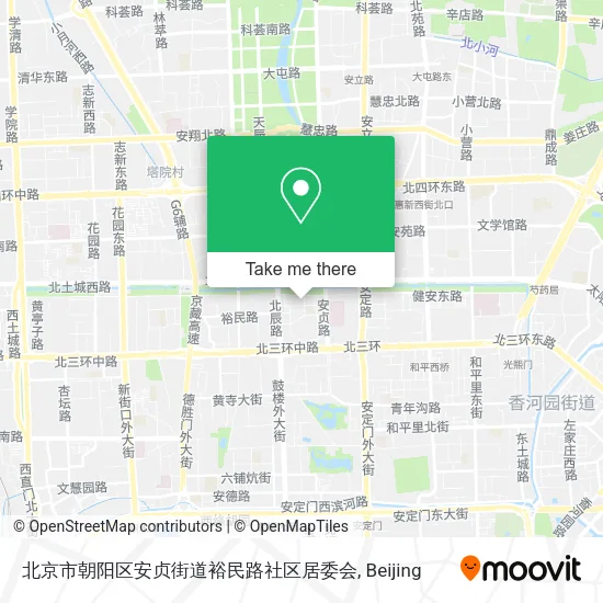 北京市朝阳区安贞街道裕民路社区居委会 map