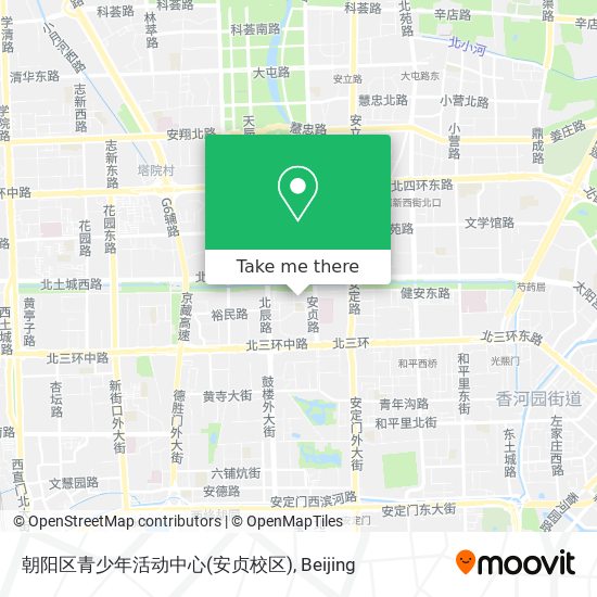 朝阳区青少年活动中心(安贞校区) map