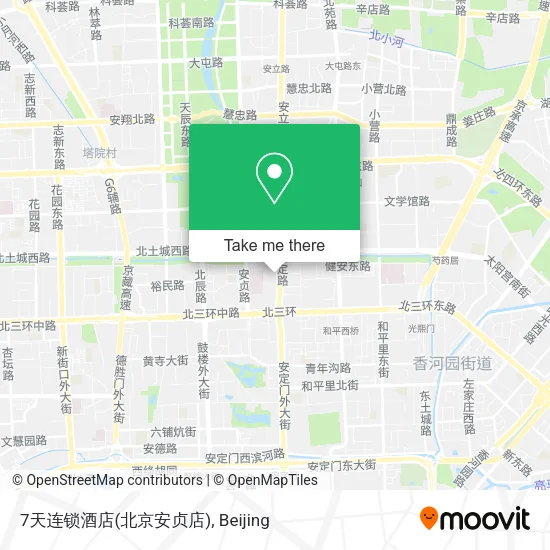 7天连锁酒店(北京安贞店) map