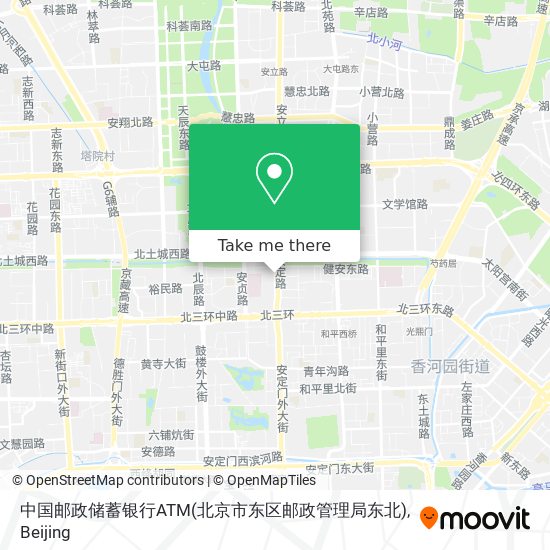 中国邮政储蓄银行ATM(北京市东区邮政管理局东北) map
