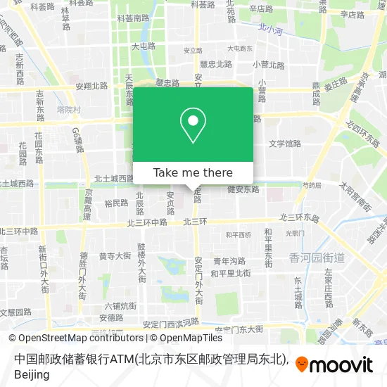 中国邮政储蓄银行ATM(北京市东区邮政管理局东北) map