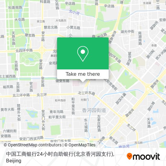 中国工商银行24小时自助银行(北京香河园支行) map