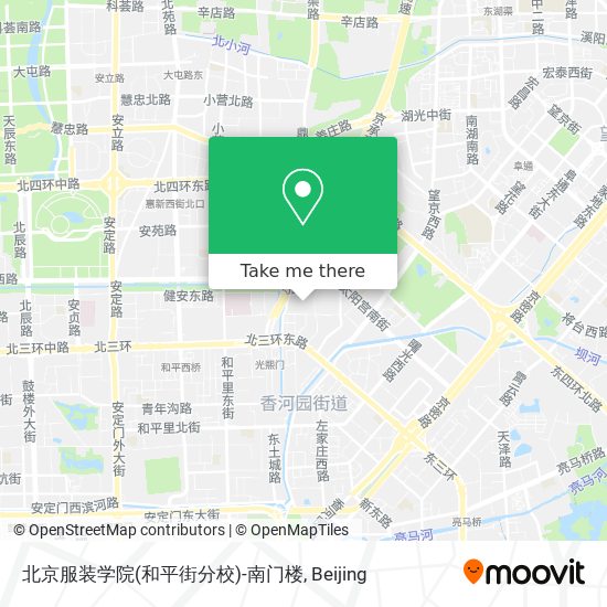 北京服装学院(和平街分校)-南门楼 map
