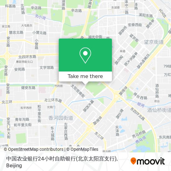 中国农业银行24小时自助银行(北京太阳宫支行) map