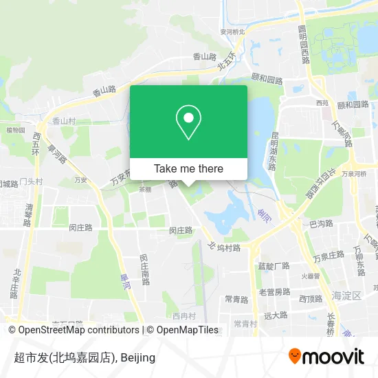 超市发(北坞嘉园店) map