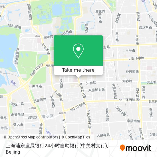 上海浦东发展银行24小时自助银行(中关村支行) map