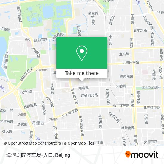 海淀剧院停车场-入口 map