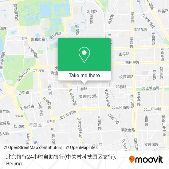 北京银行24小时自助银行(中关村科技园区支行) map