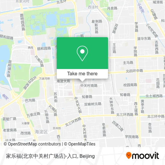 家乐福(北京中关村广场店)-入口 map