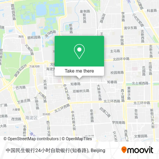 中国民生银行24小时自助银行(知春路) map