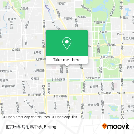 北京医学院附属中学 map