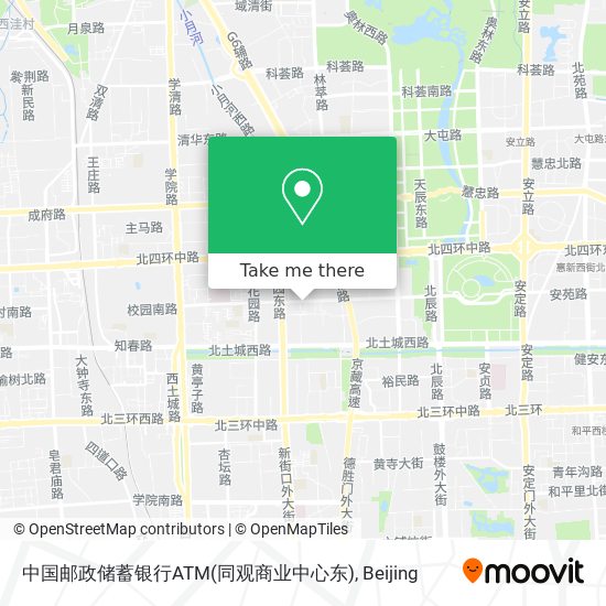 中国邮政储蓄银行ATM(同观商业中心东) map
