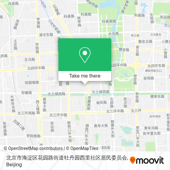 北京市海淀区花园路街道牡丹园西里社区居民委员会 map