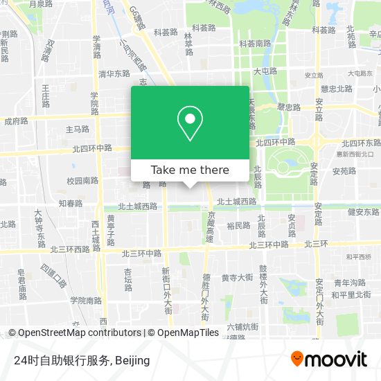 24时自助银行服务 map