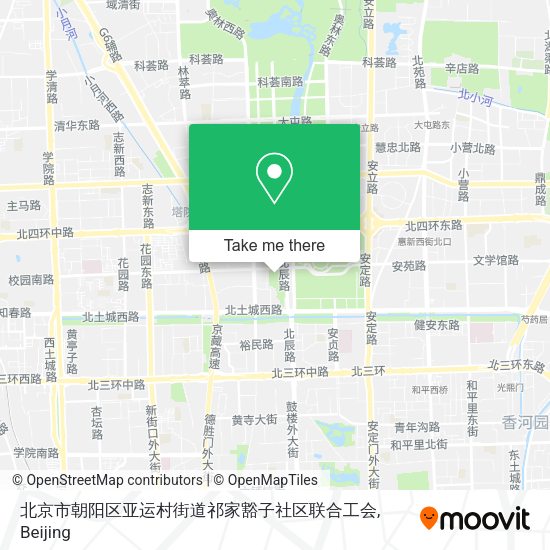 北京市朝阳区亚运村街道祁家豁子社区联合工会 map