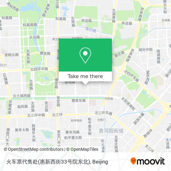 火车票代售处(惠新西街33号院东北) map