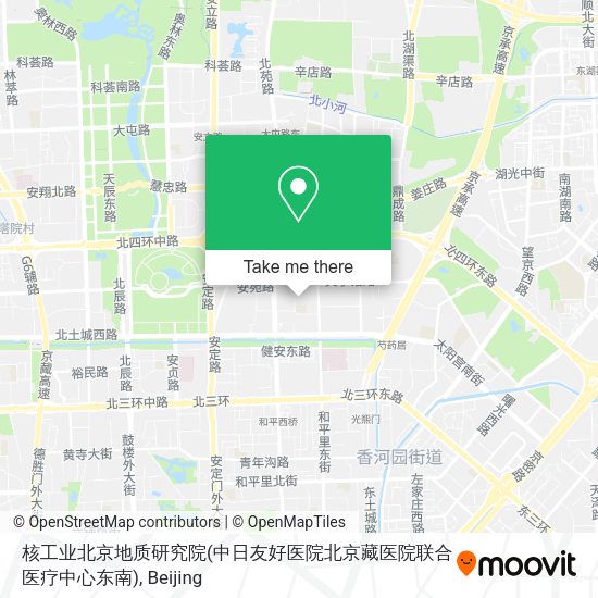 核工业北京地质研究院(中日友好医院北京藏医院联合医疗中心东南) map