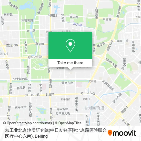 核工业北京地质研究院(中日友好医院北京藏医院联合医疗中心东南) map